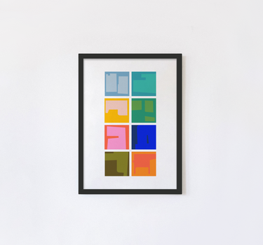 Colour Blocks I Framed Photo Tile