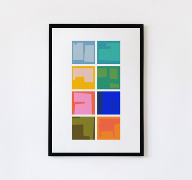 Colour Blocks I Framed Print