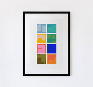 Colour Blocks I Framed & Mounted Print