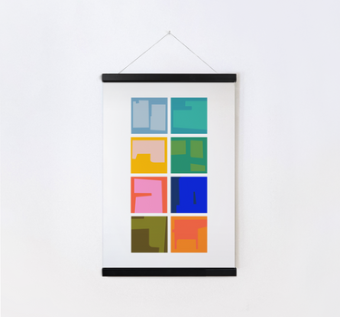 Colour Blocks I Fine Art Print with Hanger