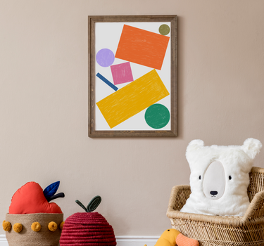 Crayon Shapes Fine Art Print